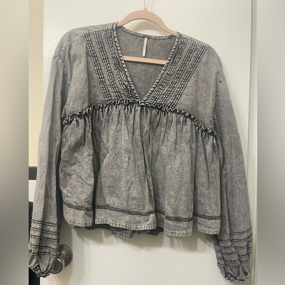Free People Jean shirt size M